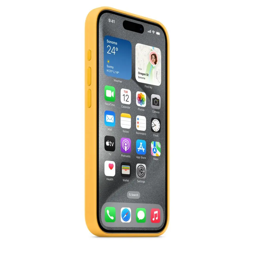 Etui Apple Silicone Case do iPhone 15 Pro Max Żółty