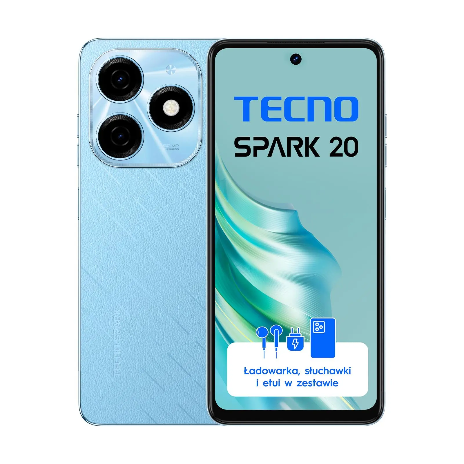 Smartfon Tecno SPARK 20 8/256GB 6,56" 90Hz 13Mpix Niebieski