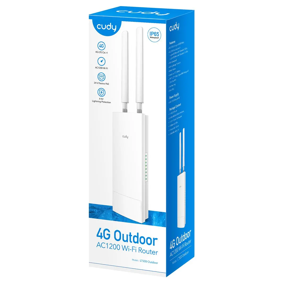 Router bezprzewodowy z 4G Cudy LT500 Outdoor EU Biały
