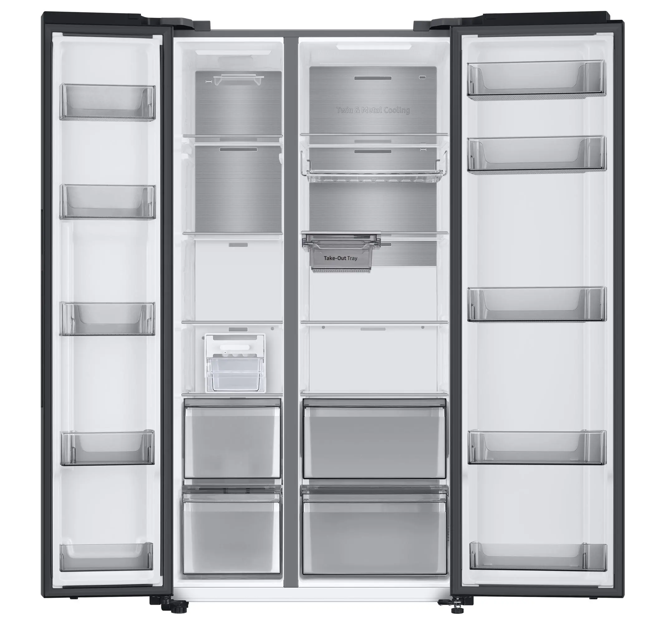 Lodówka Samsung SBS RS66DG815CB1 Pełny No Frost 178cm Zdalne sterowanie Grafitowy