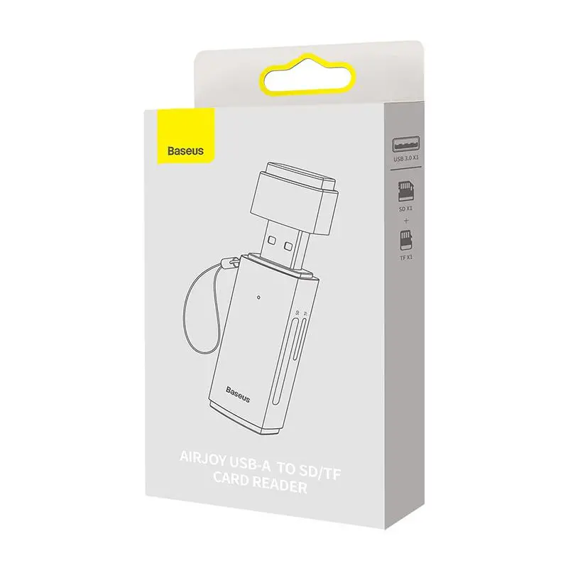 Czytnik kart Baseus Lite Series SD/TF USB Szary