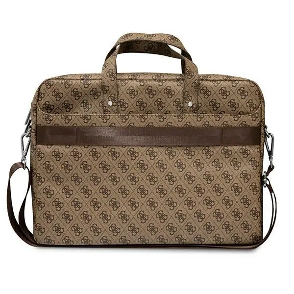 Torba na laptopa Guess Saffiano 4G Hot Stamp Triangle Logo GUCB15P4TW 16" Brązowy