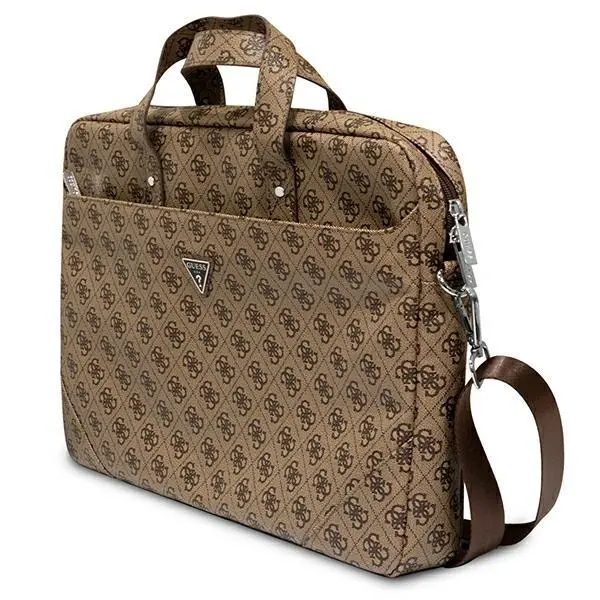 Torba na laptopa Guess Saffiano 4G Hot Stamp Triangle Logo GUCB15P4TW 16" Brązowy