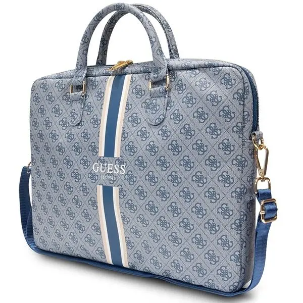 Torba na laptopa Guess 4G Printed Stripes GUCB15P4RPSB 16" Niebieski
