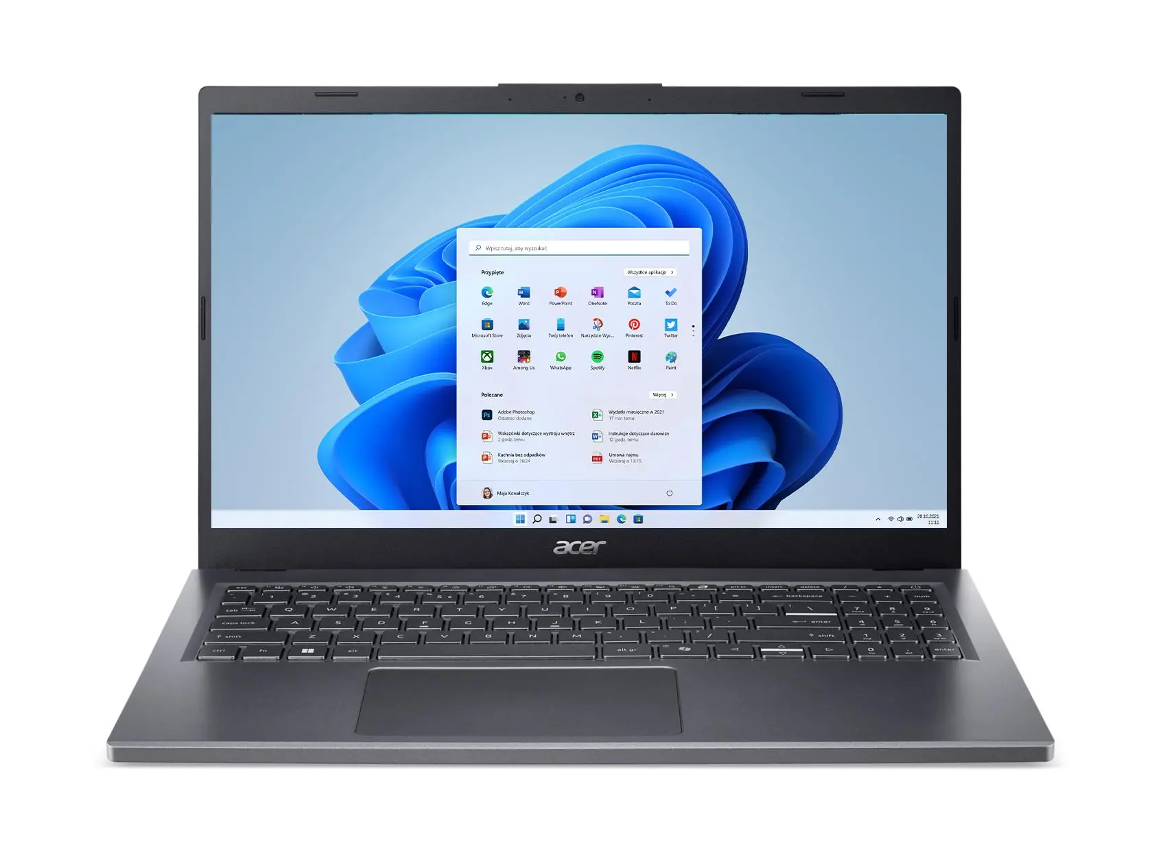Laptop Acer Aspire 15 A15-51M-53DL 15,6" Core 5 120U 32GB RAM 1TB Dysk SSD Win11 Szary
