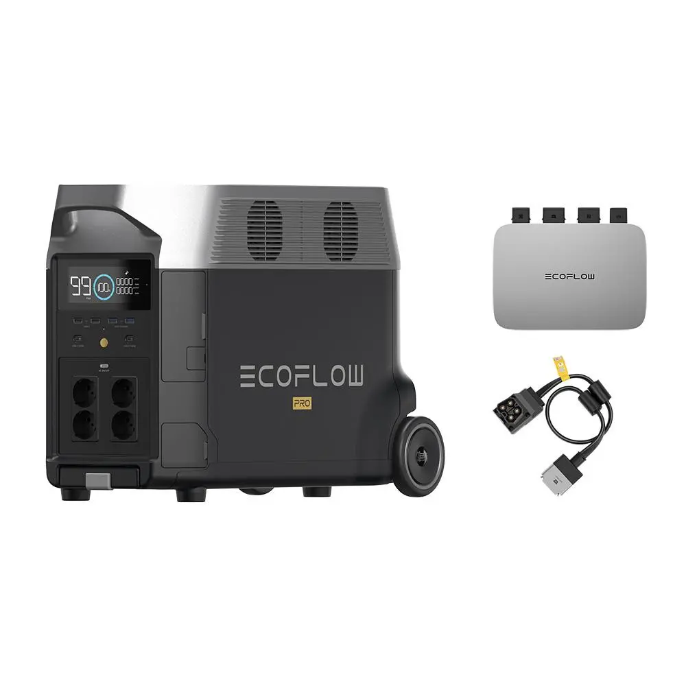 Stacja zasilania EcoFlow DELTA Pro 3600Wh + mikroinwerter PowerStream + kabel do stacji