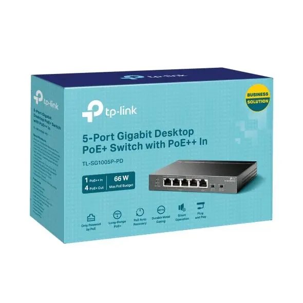 Switch TP-LINK TL-SG1005P-PD Czarny