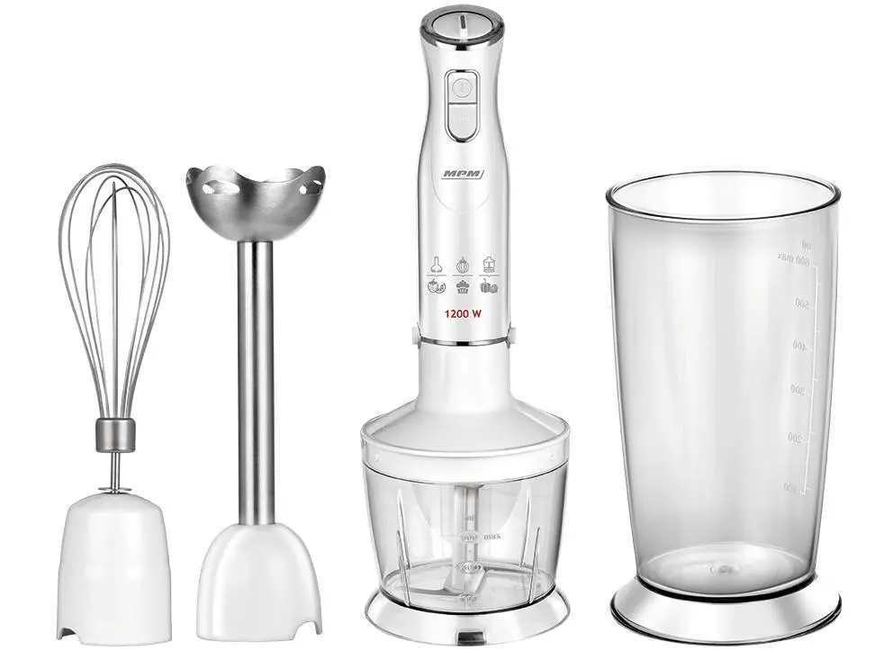 Blender MPM MBL-36 1200W Rozdrabniacz Końcówka do ubijania