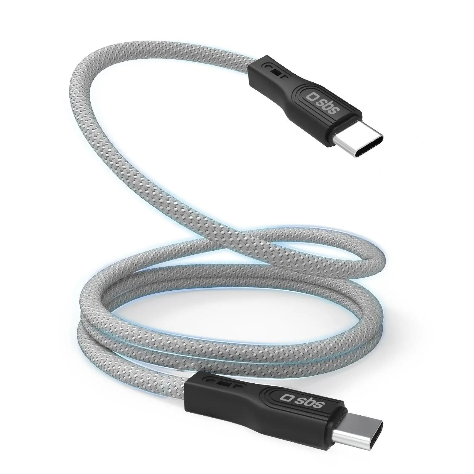 Kabel SBS USB-C do USB-C 60W 1m Szary