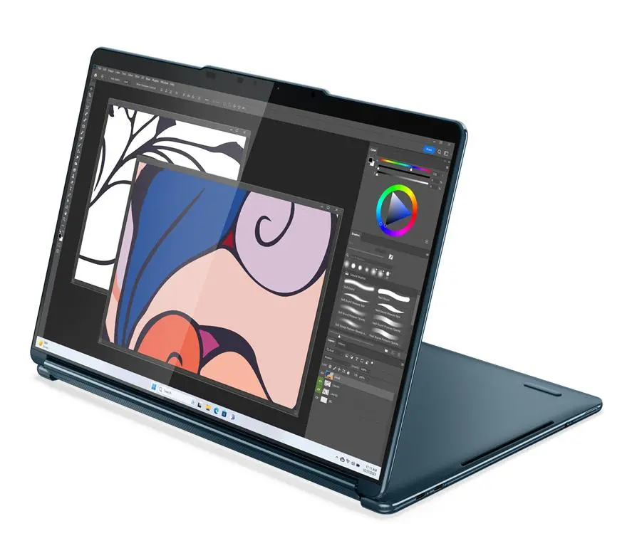 Laptop 2w1 Lenovo Yoga Book 9 13IMU9 OLED 2x13,3" Ultra 7 155U 32GB RAM 512GB Dysk SSD Win11 Srebrno-niebieski