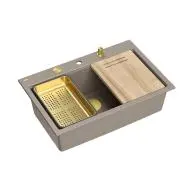 Quadron MARC 110 HQM7650U4_PVDG1 Granitowy Soft taupe/Złoty