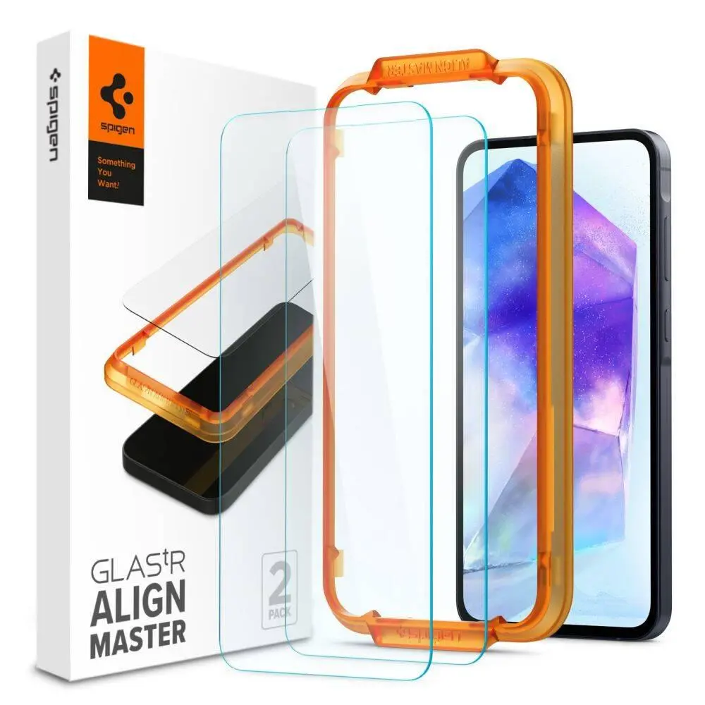 Szkło hartowane Spigen z aplikatorem Glas.tR AlignMaster do Galaxy A55 5G - 2 pack