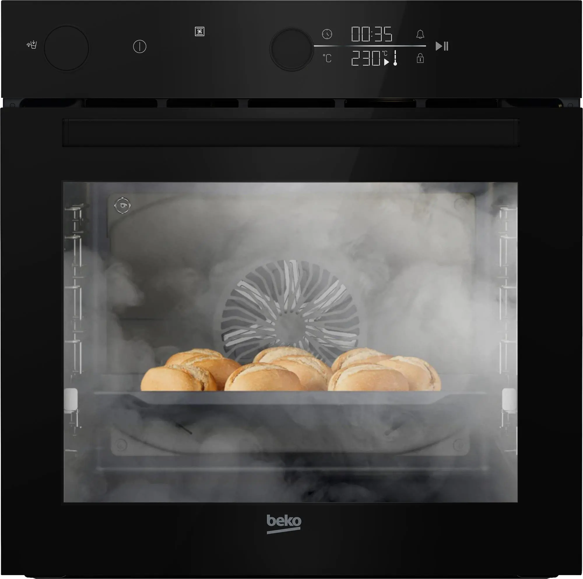 Beko BBIS17400BMSE bPro500 SteamAid Termoobieg Zdalne sterowanie Czarny