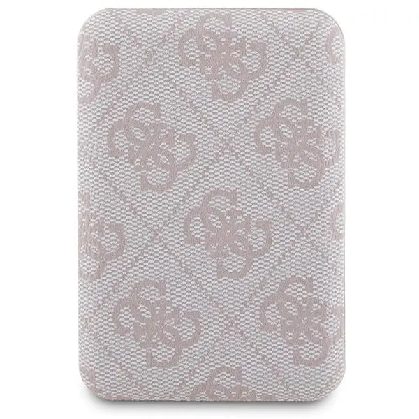 Etui Guess Zestaw do iPhone 15 Pro + Powerbank 5000mAh MagSafe 4G Metal Logo Różowy