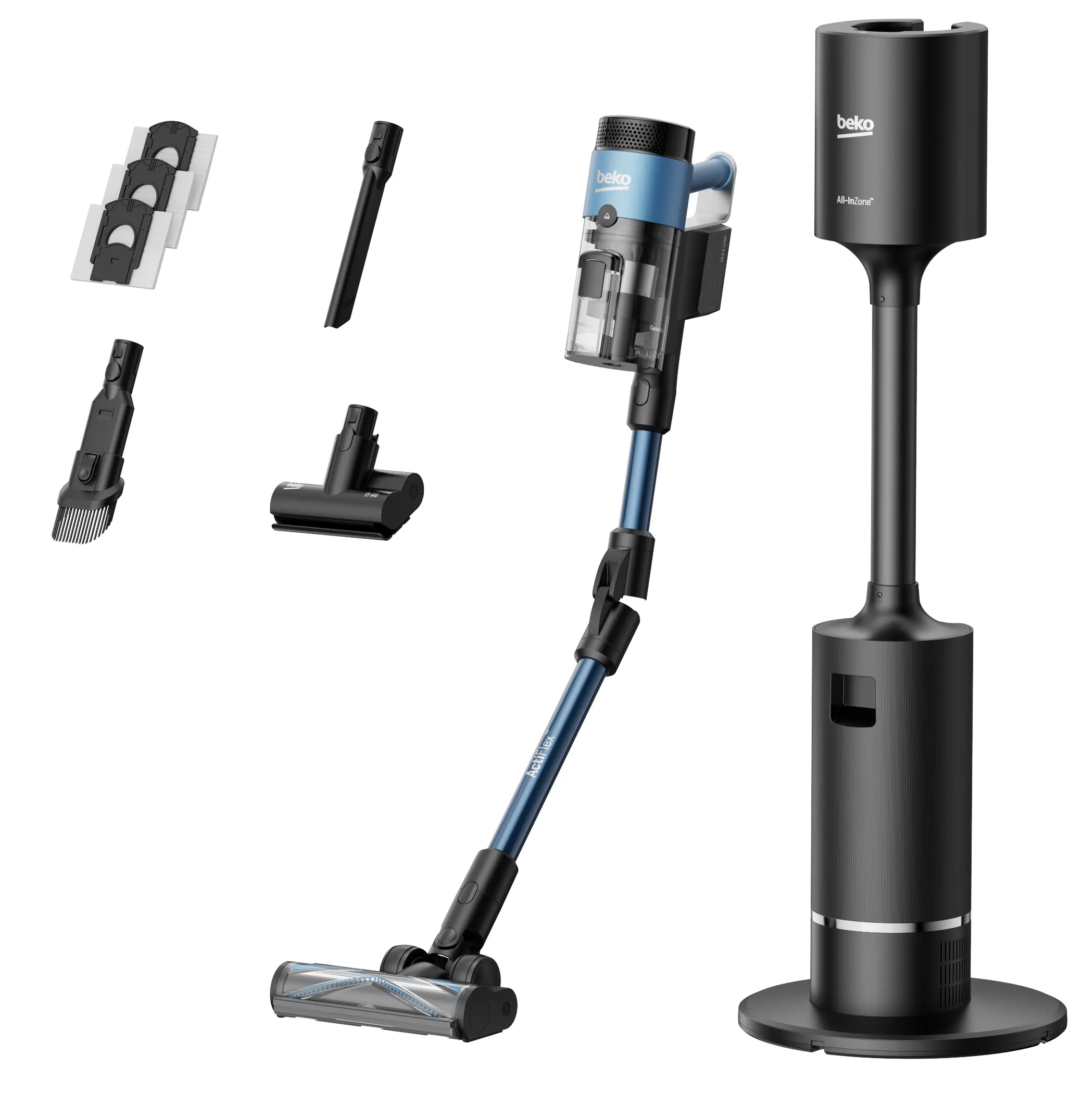 Odkurzacz bezprzewodowy Beko PowerClean Pro VRT96425VD 60min Wymienny akumulator Mini elektroszczotka