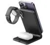 Ładowarka indukcyjna Energea MagTrio składana 3w1 15W Fast Charging MagSafe Szary