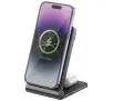 Ładowarka indukcyjna Energea MagTrio składana 3w1 15W Fast Charging MagSafe Szary