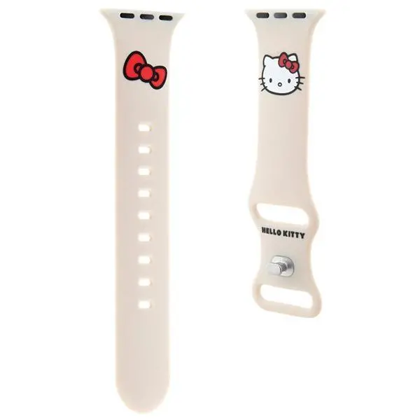 Pasek Hello Kitty do Watch 38/40/41mm strap Silicone Kitty Head Beżowy