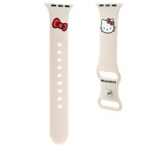 Pasek Hello Kitty do Watch 38/40/41mm strap Silicone Kitty Head Beżowy
