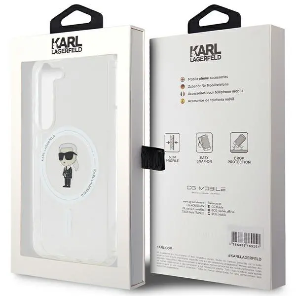 Etui Karl Lagerfeld IML Ikonik MagSafe do Samsung Galaxy S24 Przezroczysty