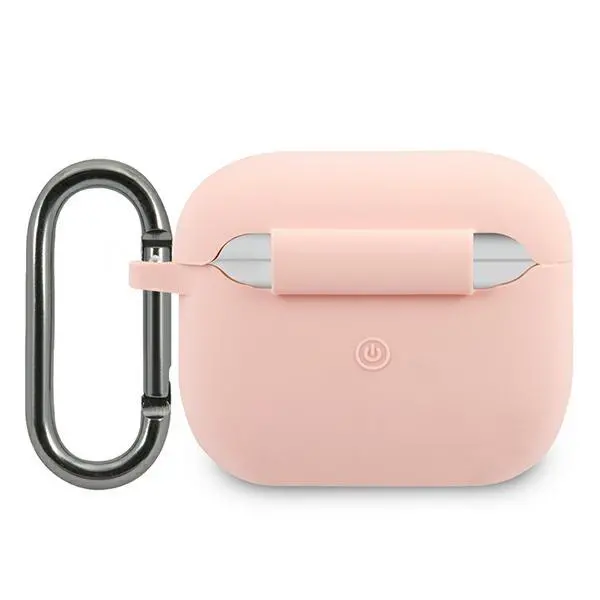 Etui na słuchawki Lacoste LCA3SI Case Silicone do AirPods 3 Różowy
