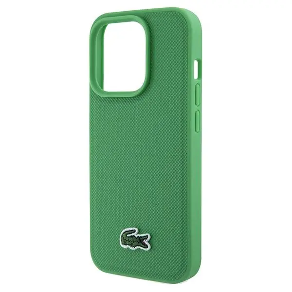 Etui Lacoste LCHMP15XPVCN Hardcase Iconic Petit Pique MagSafe do iPhone 15 Pro Max Zielony