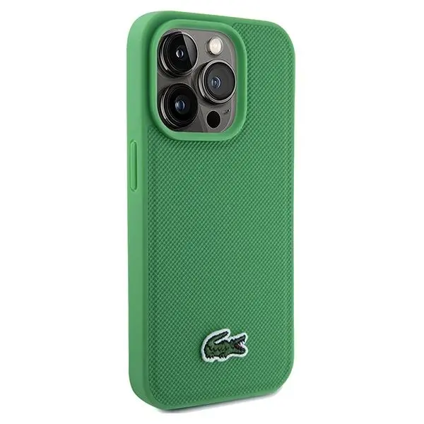 Etui Lacoste LCHMP15XPVCN Hardcase Iconic Petit Pique MagSafe do iPhone 15 Pro Max Zielony