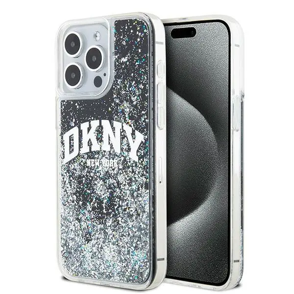 Etui DKNY Hardcase Liquid Glitter Big Logo do iPhone 14 Pro Max Czarny