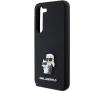 Etui Karl Lagerfeld Hardcase Silicone Karl&Choupette Metal Pin do Samsung Galaxy S24 Czarny