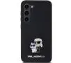 Etui Karl Lagerfeld Hardcase Silicone Karl&Choupette Metal Pin do Samsung Galaxy S24 Czarny