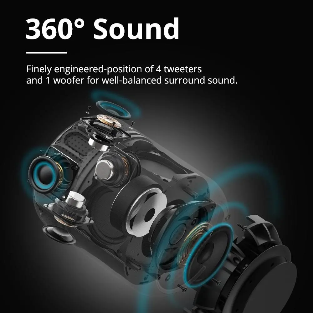 Głośnik Bluetooth Tronsmart Element T6 Max 60W Czarny