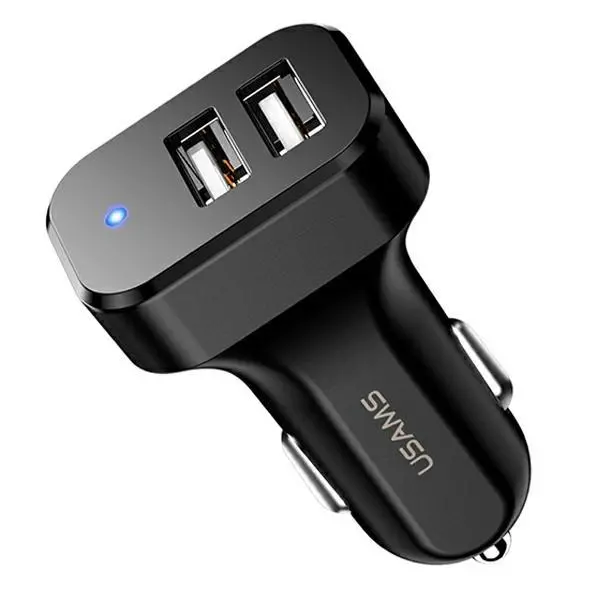 Ładowarka samochodowa USAMS C13 2xUSB 2,1A Czarny