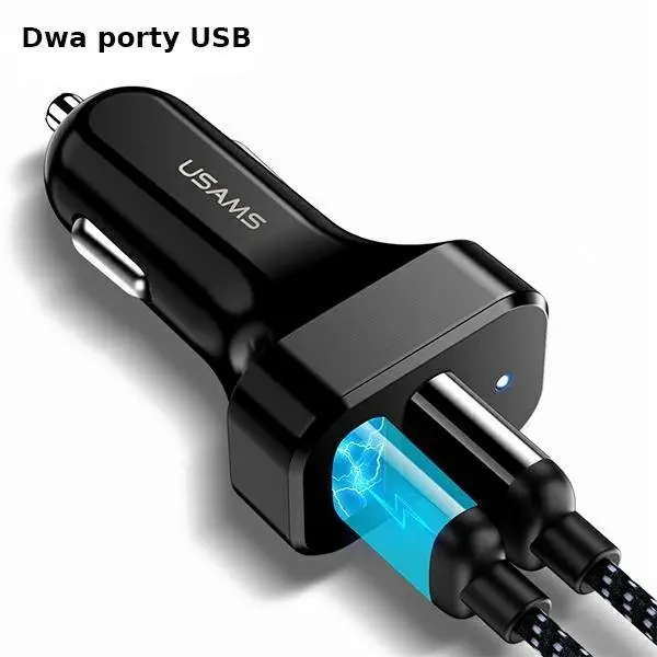 Ładowarka samochodowa USAMS C13 2xUSB 2,1A Czarny
