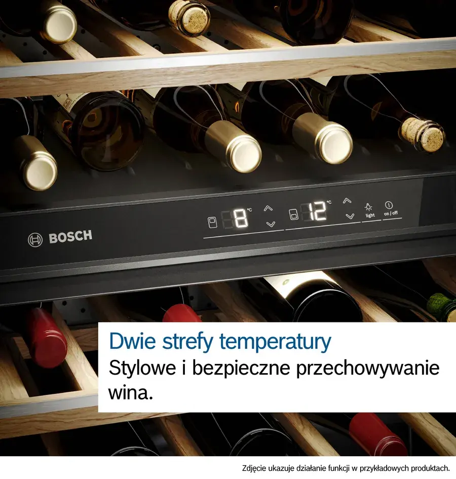 Chłodziarka do wina Bosch Serie 6 KWK36ABGA 199 miejsc na butelki