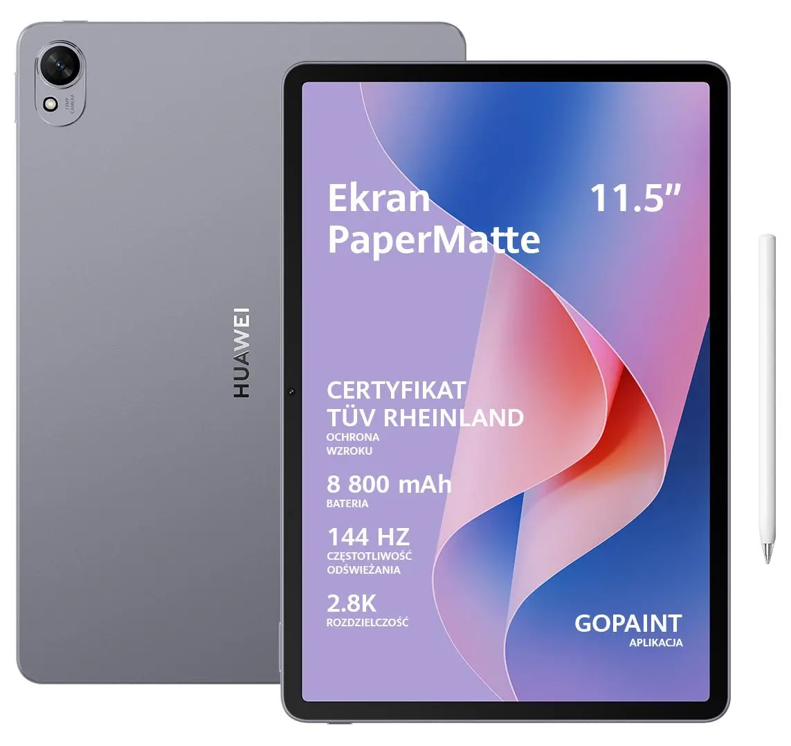 Tablet Huawei MatePad 11,5" S 8/256GB Wi-Fi Space Gray + Rysik M-Pencil (3 gen.)