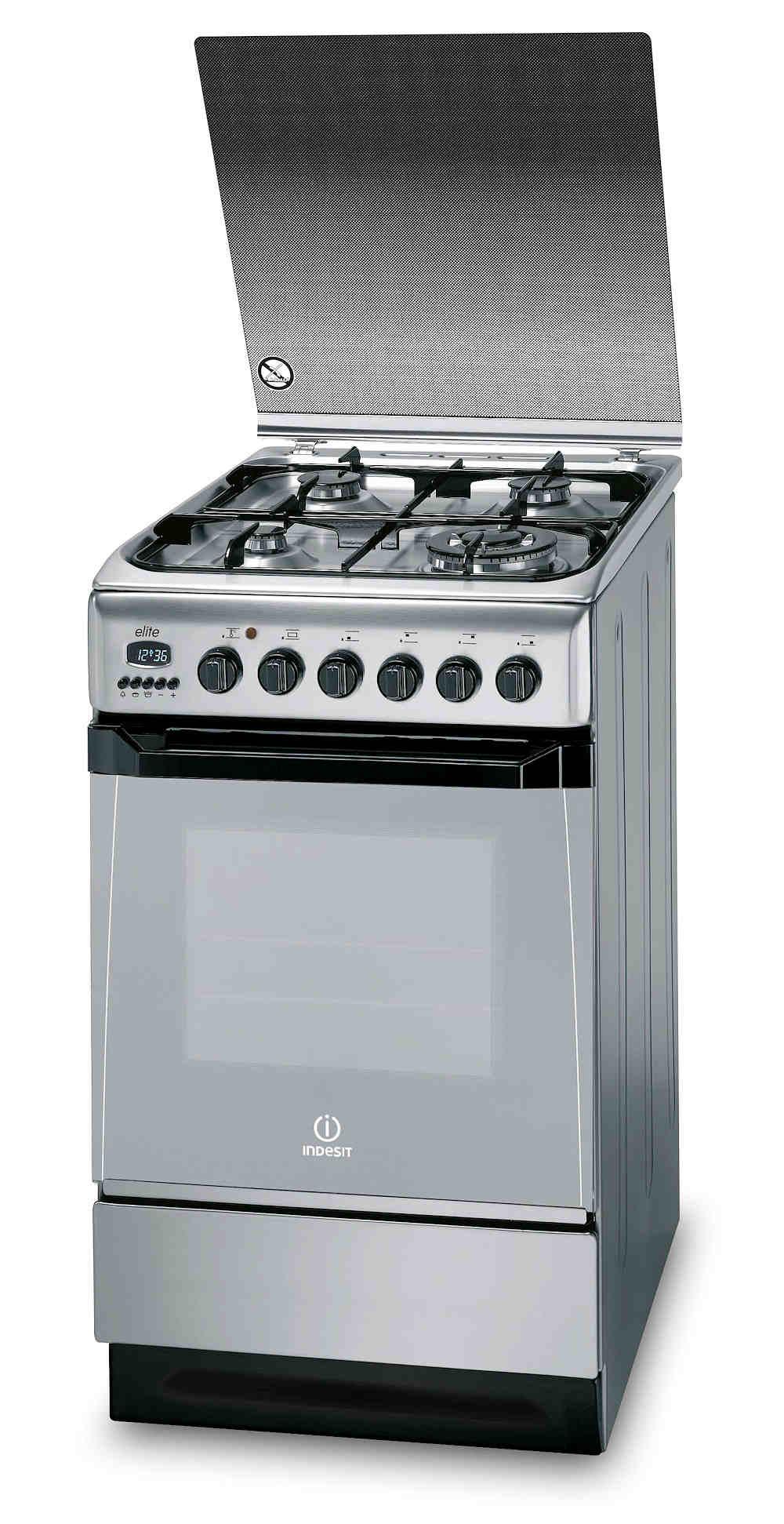 Kuchnia gazowo-elektryczna Indesit KN3T76SA(X)