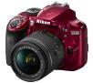 Lustrzanka Nikon D3400 + AF-P 18-55 VR (czerwony)