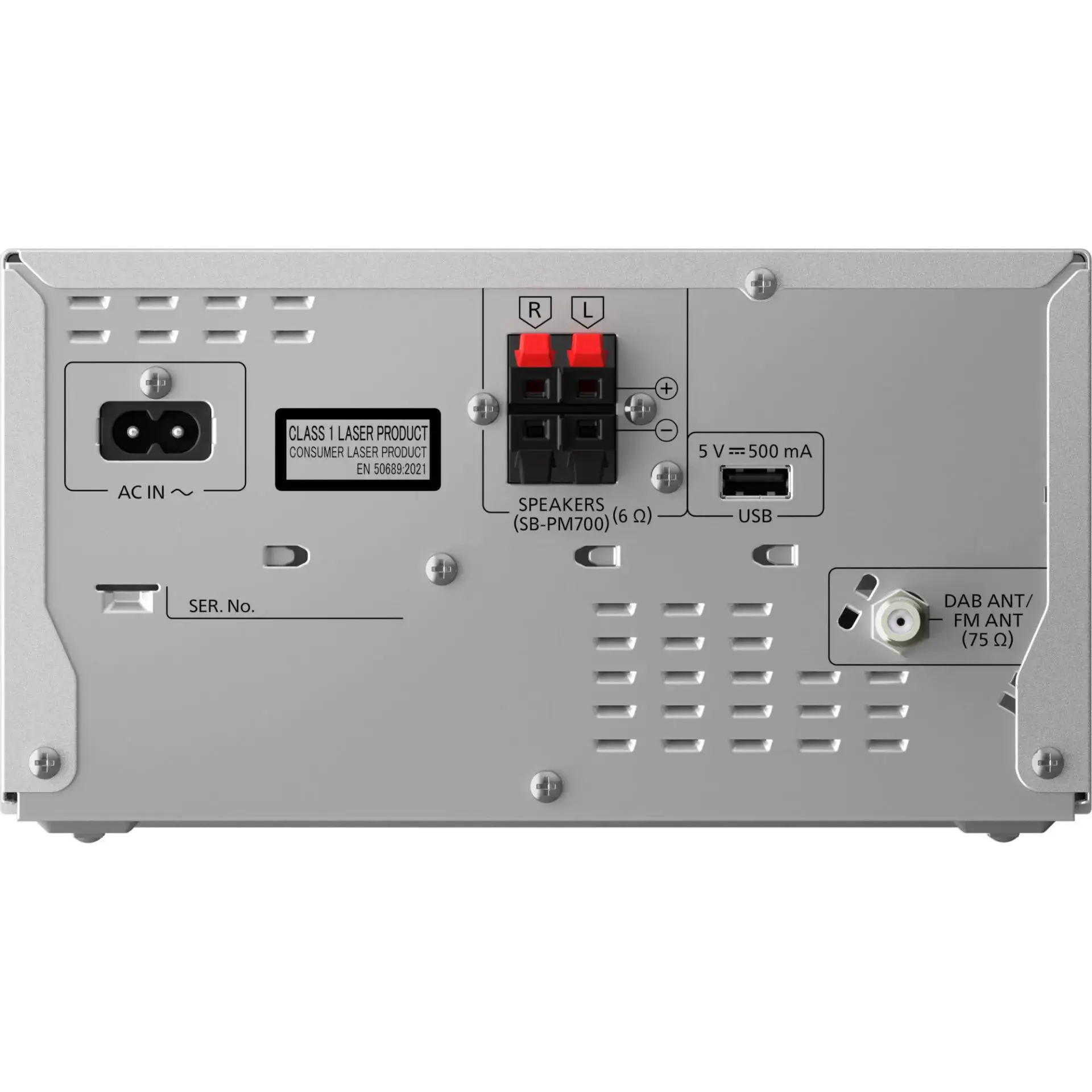 Wieża Panasonic SC-PM702EG-S 80W Bluetooth Radio FM DAB+ Srebrny