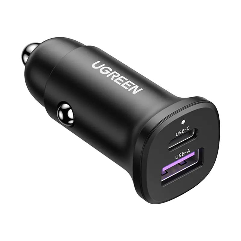Ładowarka samochodowa UGREEN EC305 USB-C USB 30W Czarny