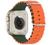 Pasek Beline Silicone Waves do  Apple Watch 42/44/45/49mm Pomarańczowo-zielony