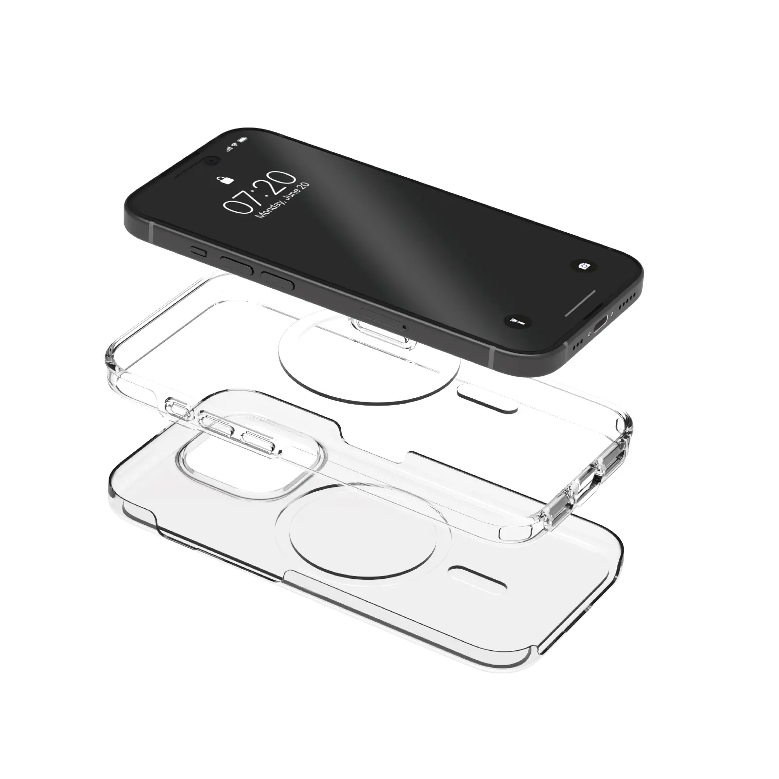 Etui Puro D3O do iPhone 15 Pro Przeźroczysty