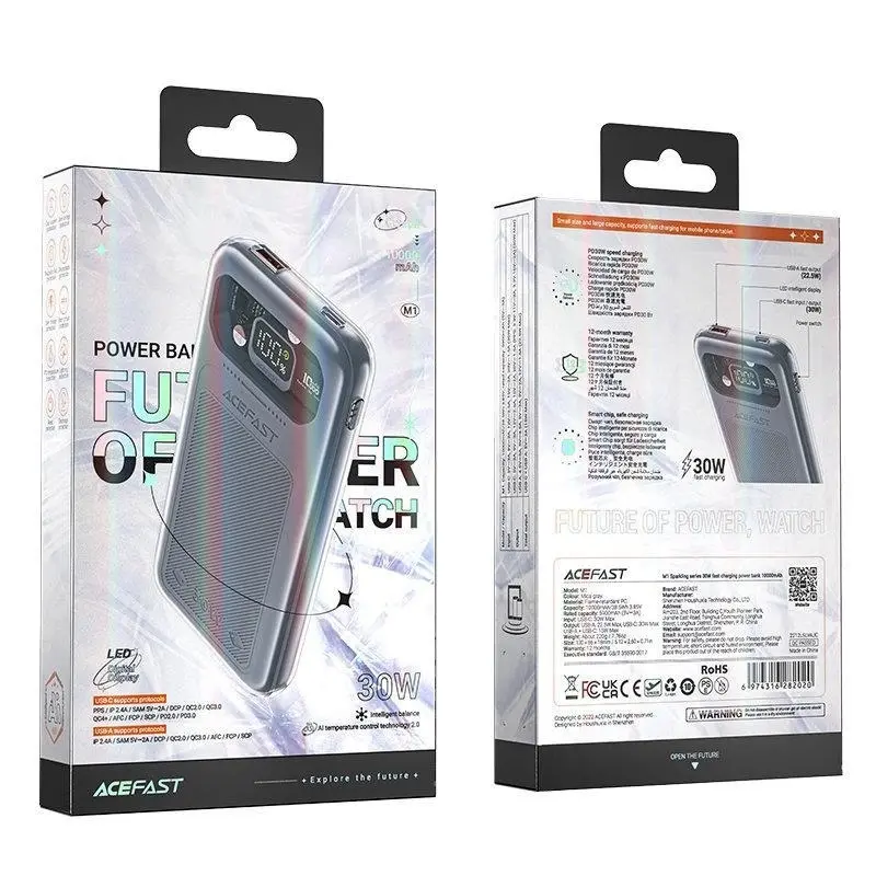 Powerbank Acefast Sparkling 10000mAh 30W Szary