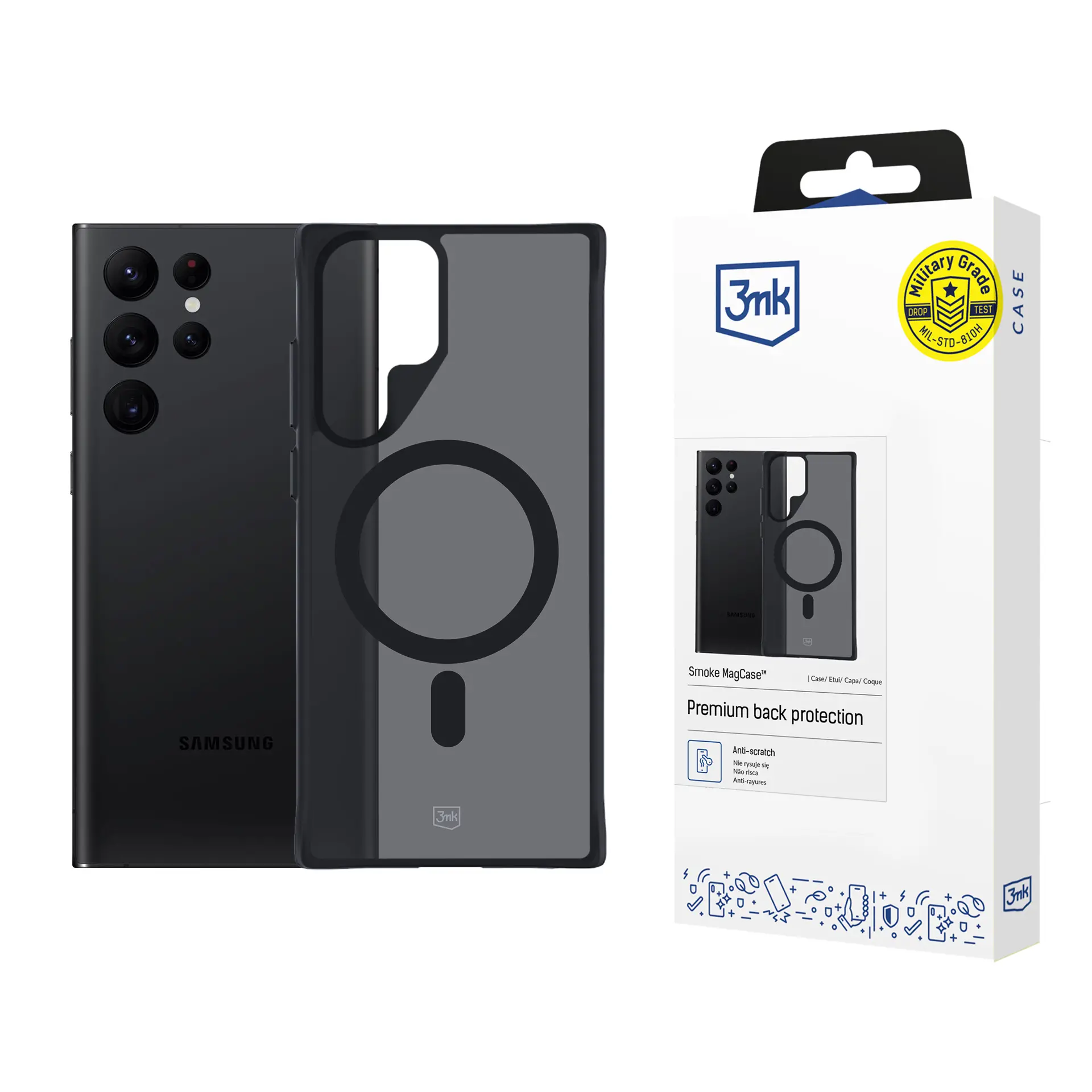 Etui 3mk Smoke MagCase do Samsung Galaxy S22 Ultra Czarny