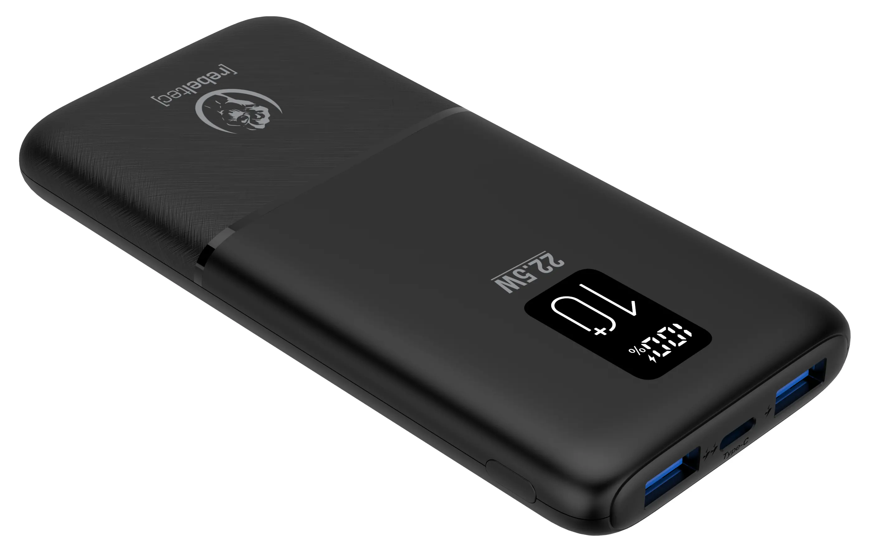 Powerbank Rebeltec P10 LCDPD 10000mAh 22,5W Czarny