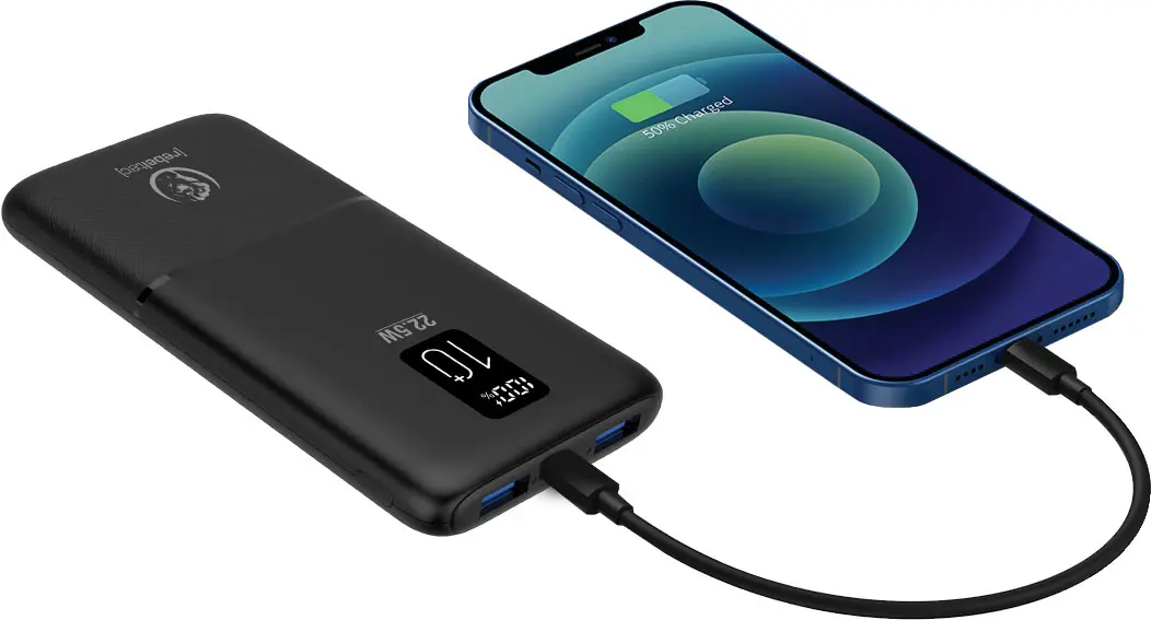 Powerbank Rebeltec P10 LCDPD 10000mAh 22,5W Czarny