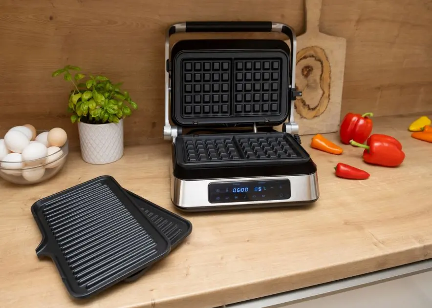 Grill elektryczny Eldom 2w1 GK2000W Crisper Programy automatyczne