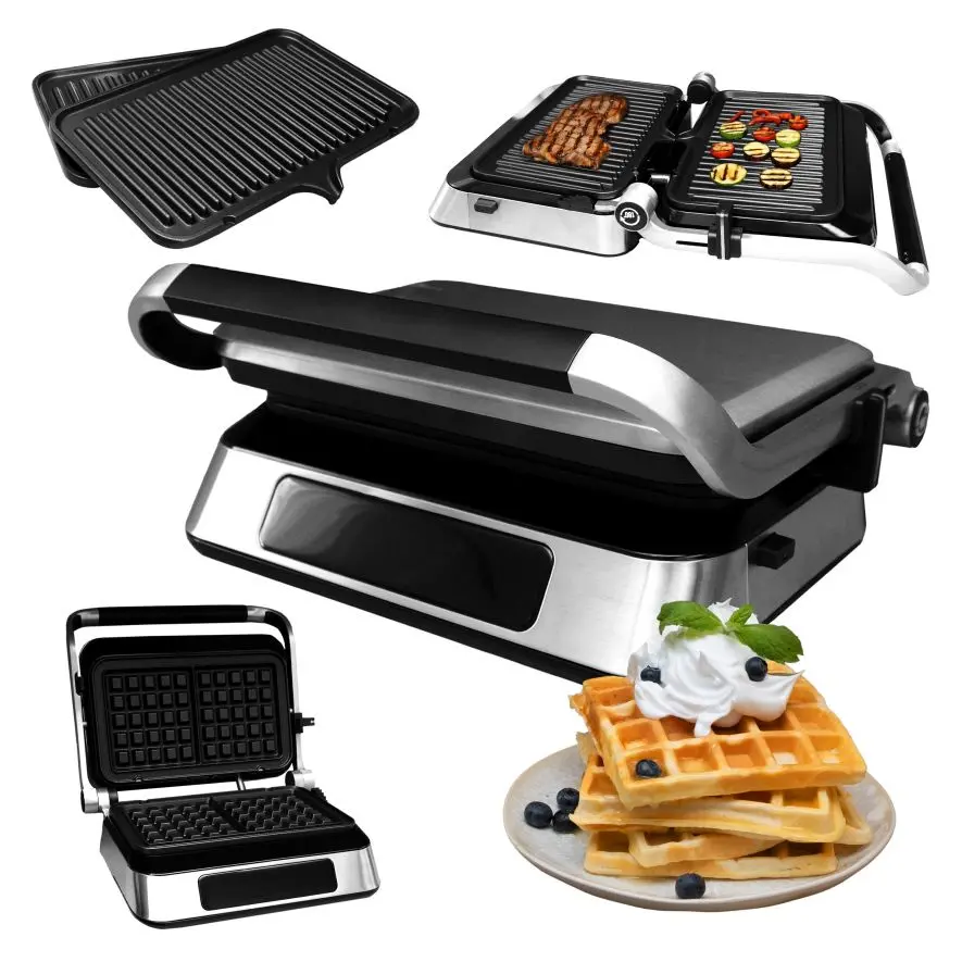 Grill elektryczny Eldom 2w1 GK2000W Crisper Programy automatyczne