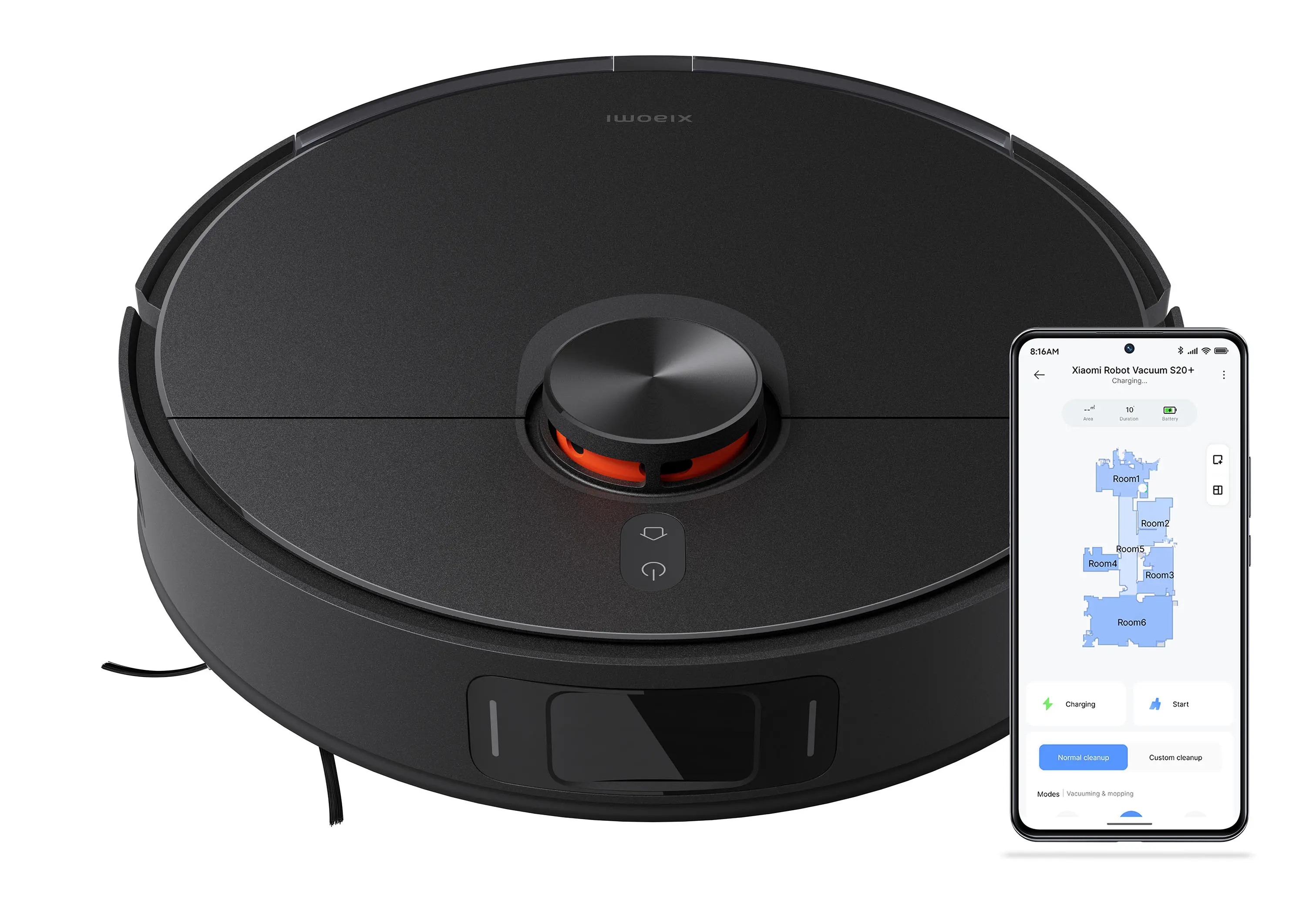 Xiaomi Robot Vacuum S20+ Funkcja mopowania Tworzenie mapy pomieszczenia 65dB