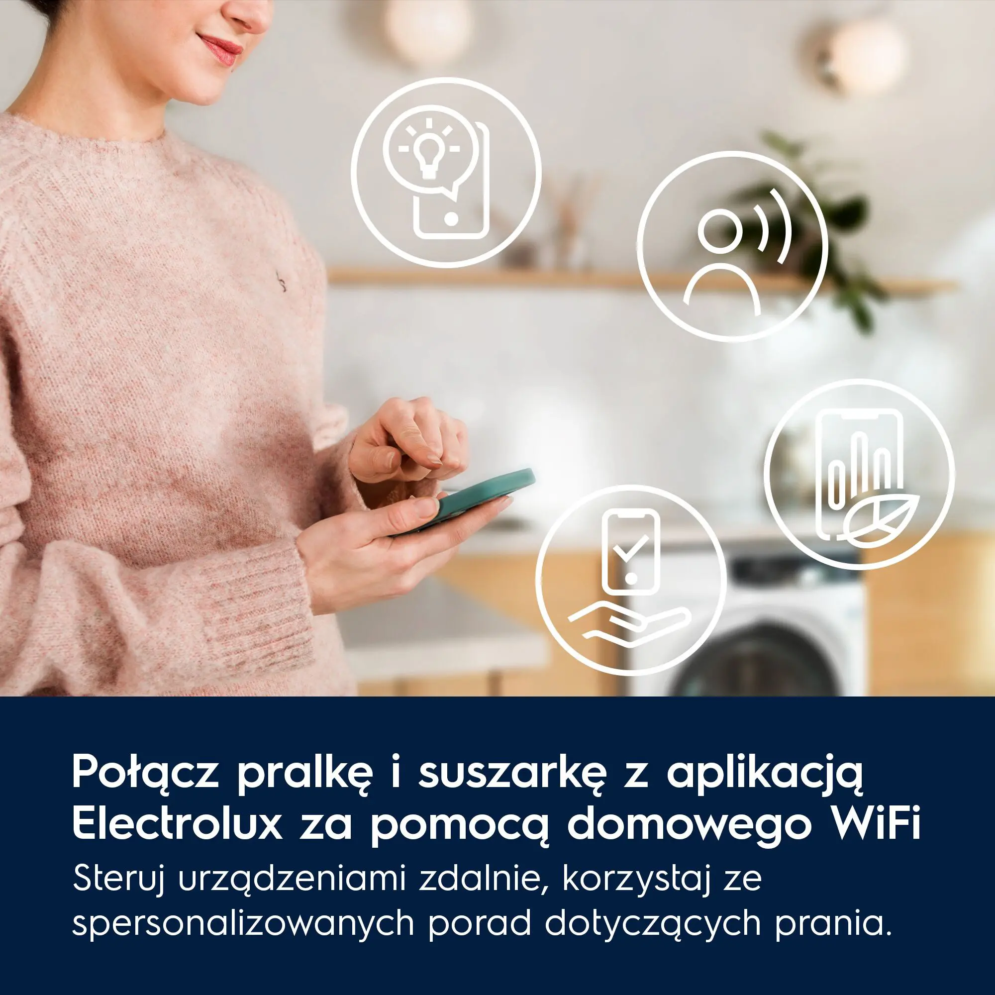Suszarka Electrolux 800 UltraCare EW8D595MCP 63,8cm 9kg Zdalne sterowanie