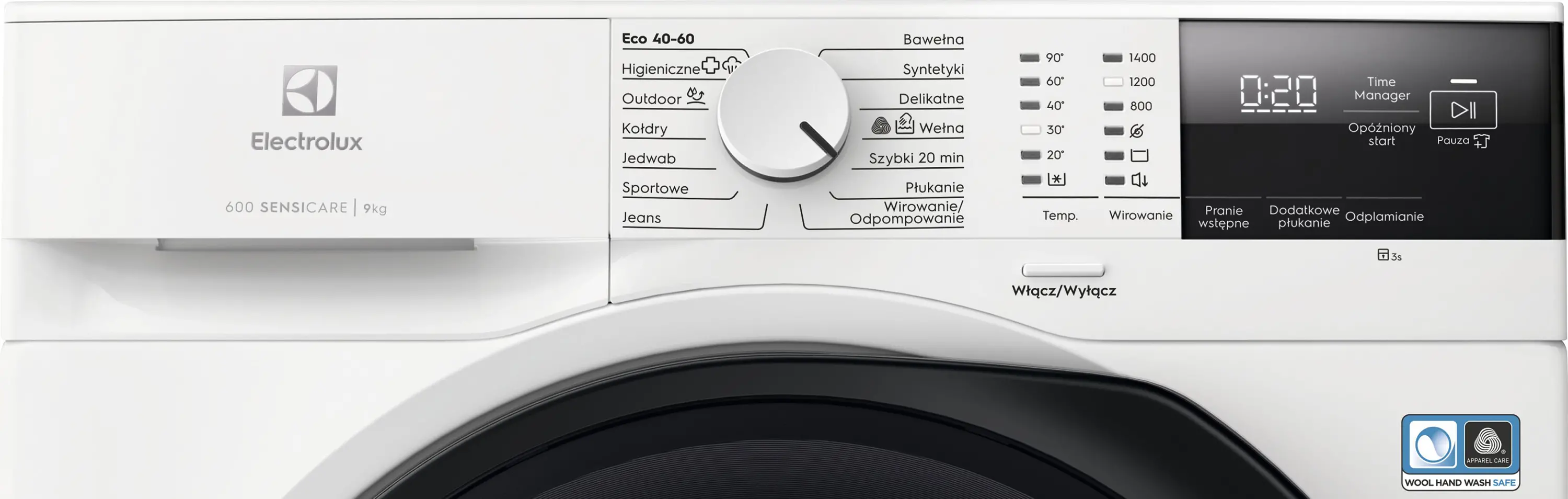 Pralka Electrolux 600 SensiCare EW6F2497P 9kg 1400obr/min